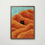 Hidden Cat Dunes Poster – valnötsram