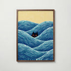 Hidden Cat Waves Poster – valnötsram