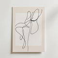 Framed Abstract Line Flow – stilfullt konsttryck från Bozetto, tryckt på matt finpapper