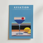 Aviation No.2 Drink – stilfullt konsttryck från Bozetto, tryckt på matt finpapper