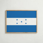 Honduras National Flag Poster i ekram – inramad konsttryck för stilren inredning hos Bozetto