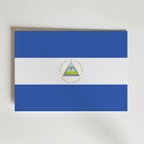 Nicaragua National Flag Poster – modern konst och stilren konsttryck för hemmet hos Bozetto