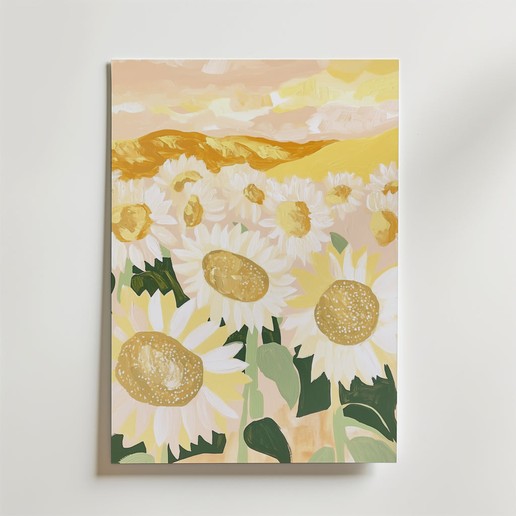 Sunlit Poppies – stilfullt konsttryck från Bozetto, tryckt på matt finpapper i hög tryckkvalitet