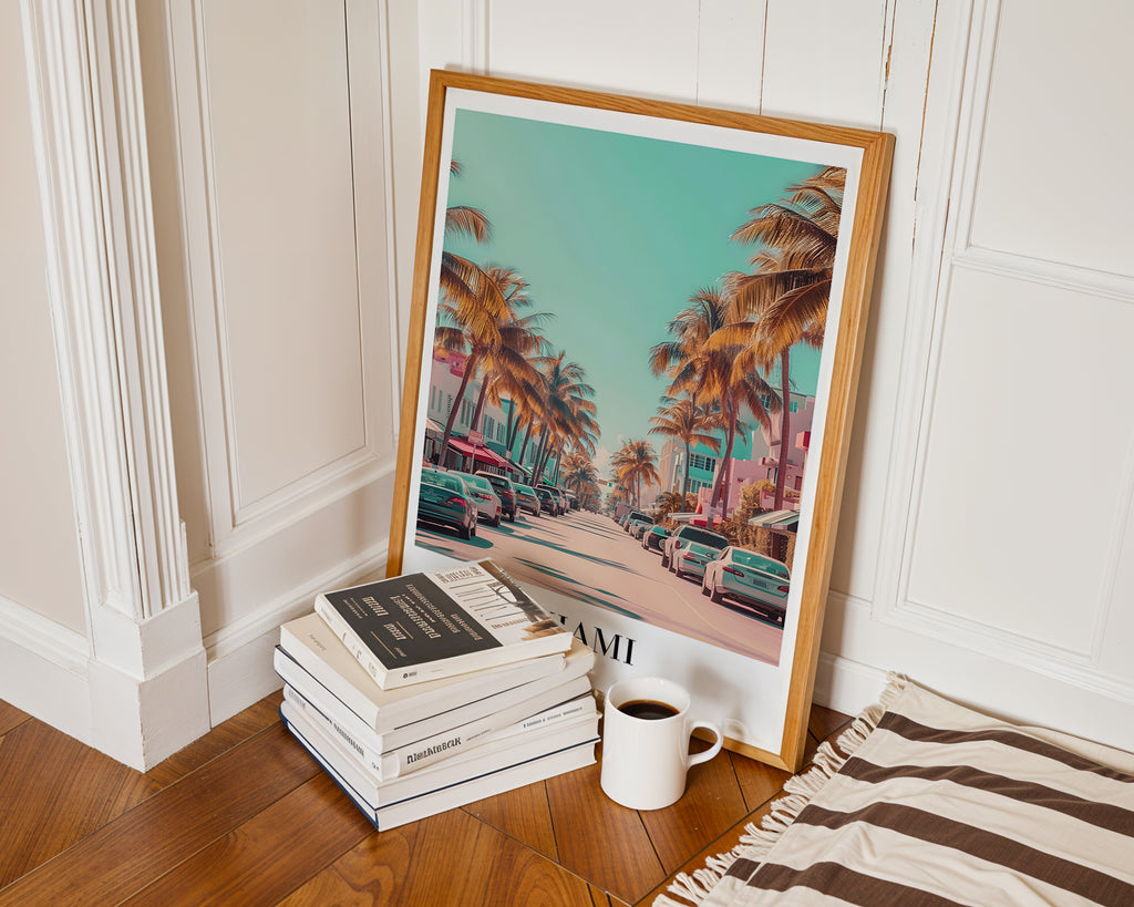 Mockup för The Miami – se hur affischen ser ut inramad på din vägg, Bozetto i hög tryckkvalitet