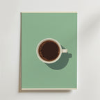 Simple Espresso – stilfullt konsttryck från Bozetto, tryckt på matt finpapper i hög tryckkvalitet