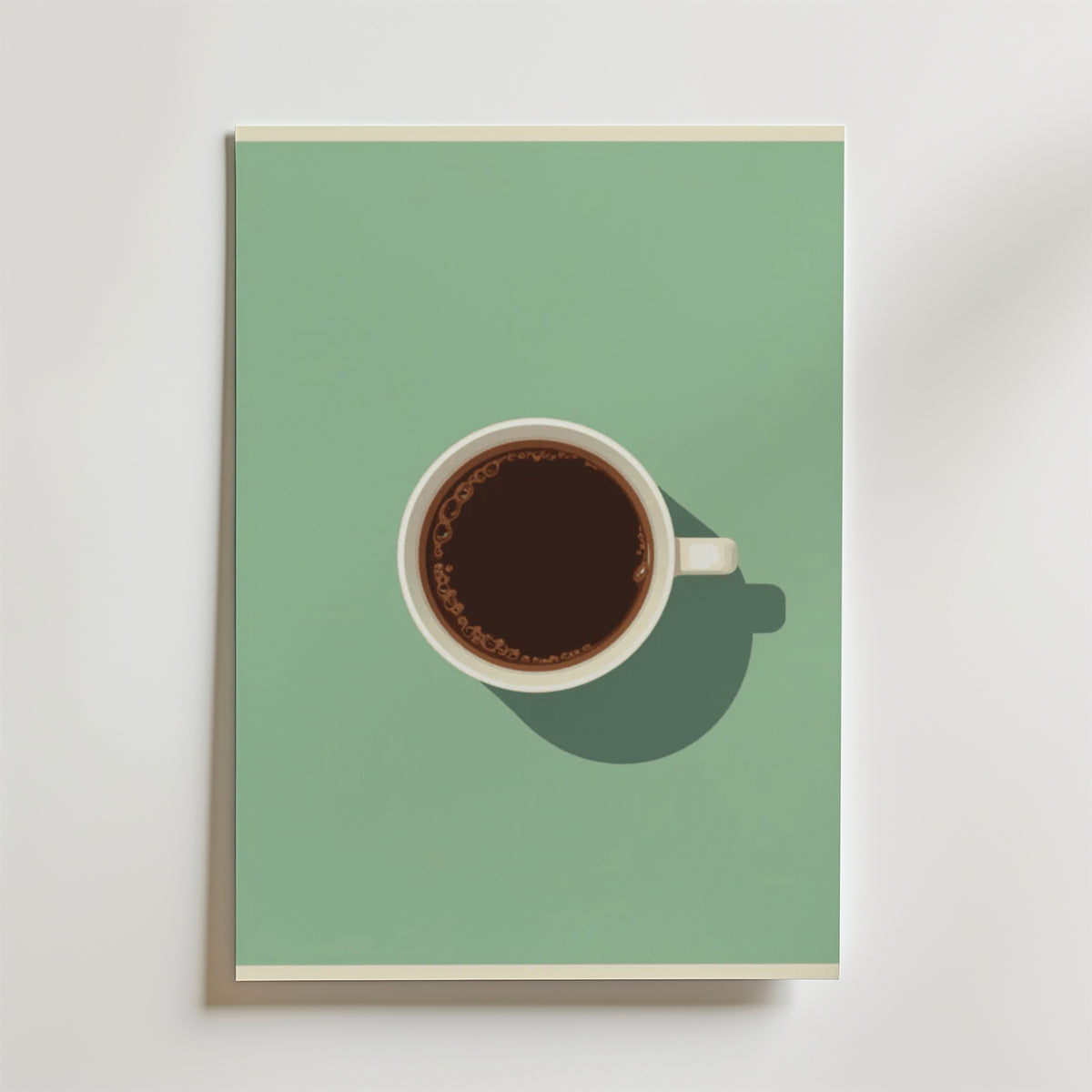 Simple Espresso – stilfullt konsttryck från Bozetto, tryckt på matt finpapper i hög tryckkvalitet