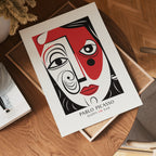 Picasso Happy Or Sad – stilfullt konsttryck från Bozetto, tryckt på matt finpapper