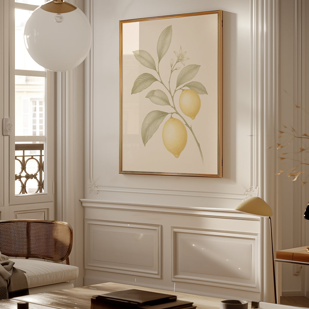 Sunlit Citrus poster i stilrent hem med modern inredning – köp enkelt hos Bozetto