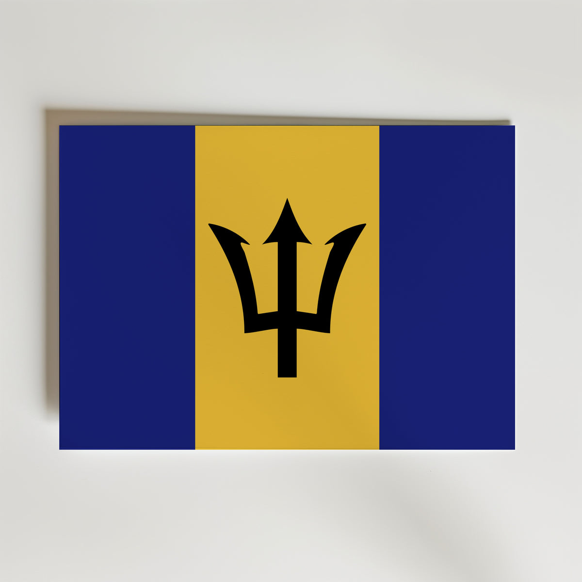 Barbados National Flag Poster – modern konst och stilren konsttryck för hemmet hos Bozetto