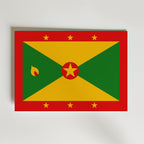 Grenada National Flag Poster – modern konst och stilren konsttryck för hemmet hos Bozetto