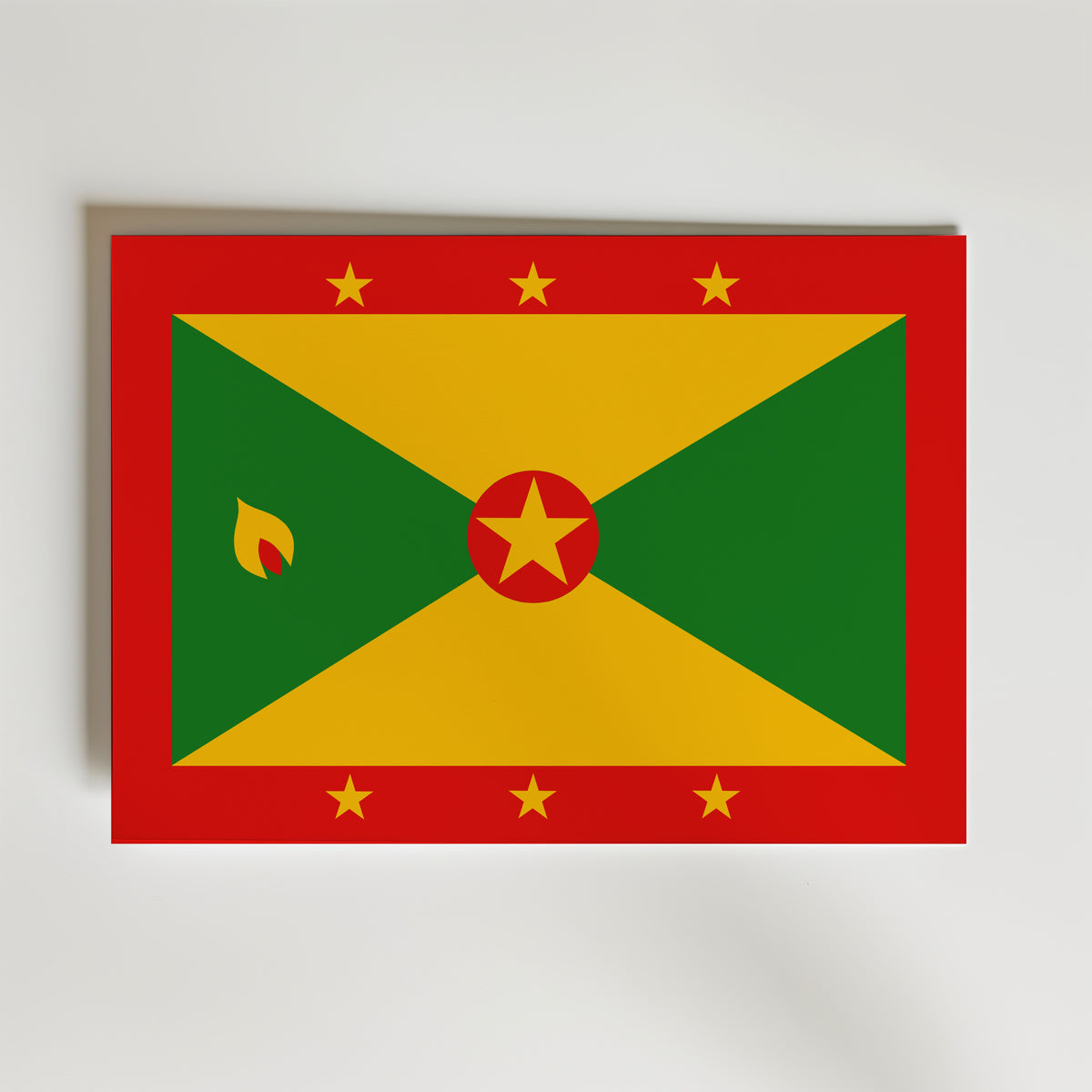 Grenada National Flag Poster – modern konst och stilren konsttryck för hemmet hos Bozetto