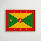 Grenada National Flag Poster i ekram – inramad konsttryck för stilren inredning hos Bozetto