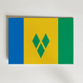 Saint Vincent and the Grenadines National Flag Poster – modern konst och stilren konsttryck för hemmet hos Bozetto