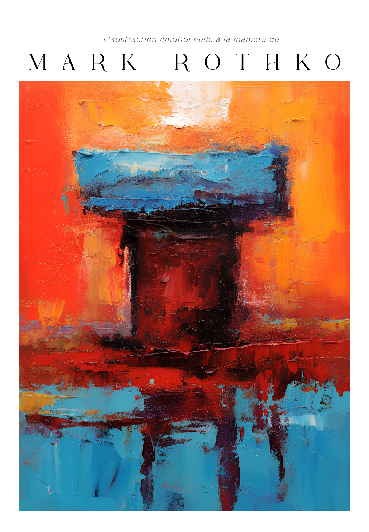 Temple of Flame Mark Rothko poster visad rakt fram – Bozetto affisch i hög tryckkvalitet