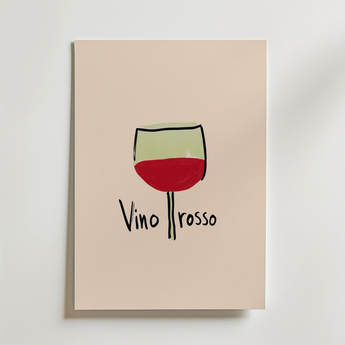 Vino Rosso – stilfullt konsttryck från Bozetto, tryckt på matt finpapper i hög tryckkvalitet