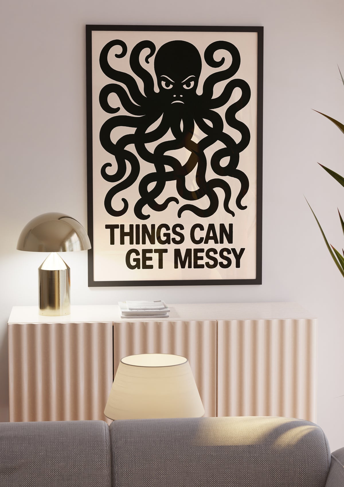 Things Can Get Messy poster visad rakt fram – Bozetto affisch i hög tryckkvalitet
