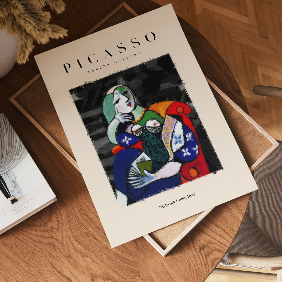 Picasso Seated Lady with – affisch med stilfullt motiv från Bozetto i hög kvalitet