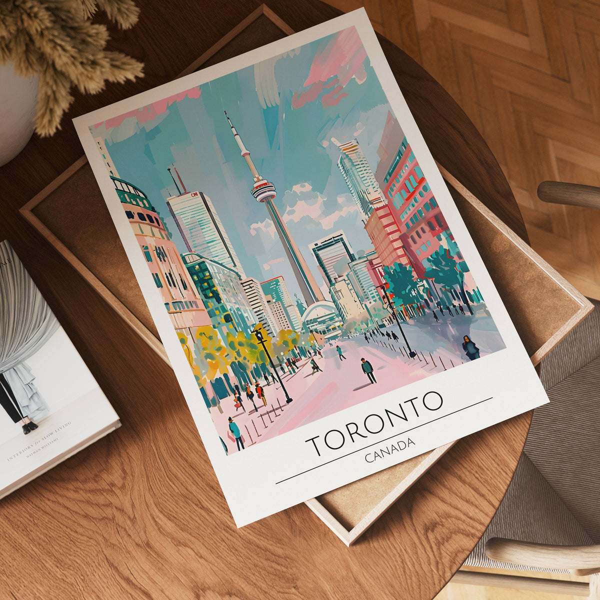 Toronto Cityscape poster visad rakt fram – Bozetto affisch i hög tryckkvalitet i hög tryckkvalitet
