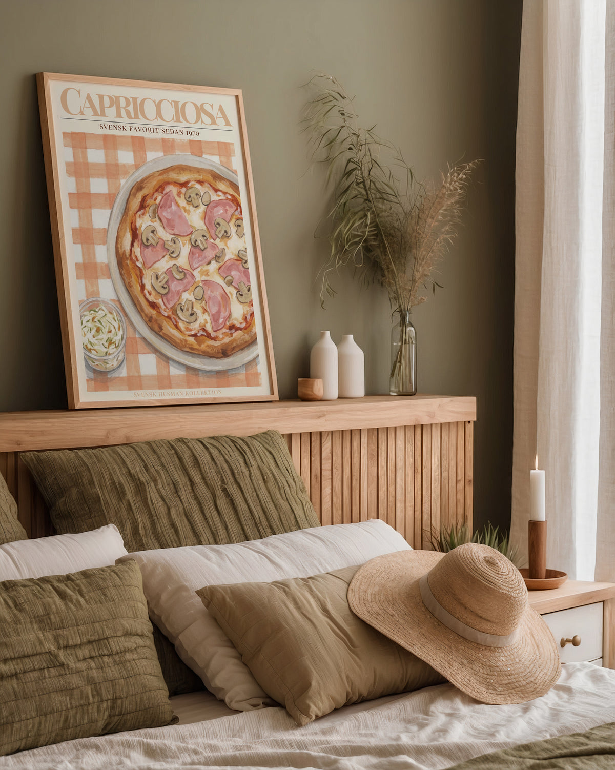 Capricciosa Pizza poster i stilrent hem med modern inredning – köp enkelt hos Bozetto