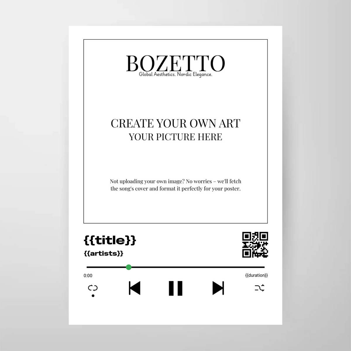 Personlig Musikposter – – affisch med stilfullt motiv från Bozetto i hög kvalitet