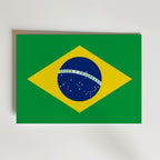 Brazil National Flag Poster – modern konst och stilren konsttryck för hemmet hos Bozetto