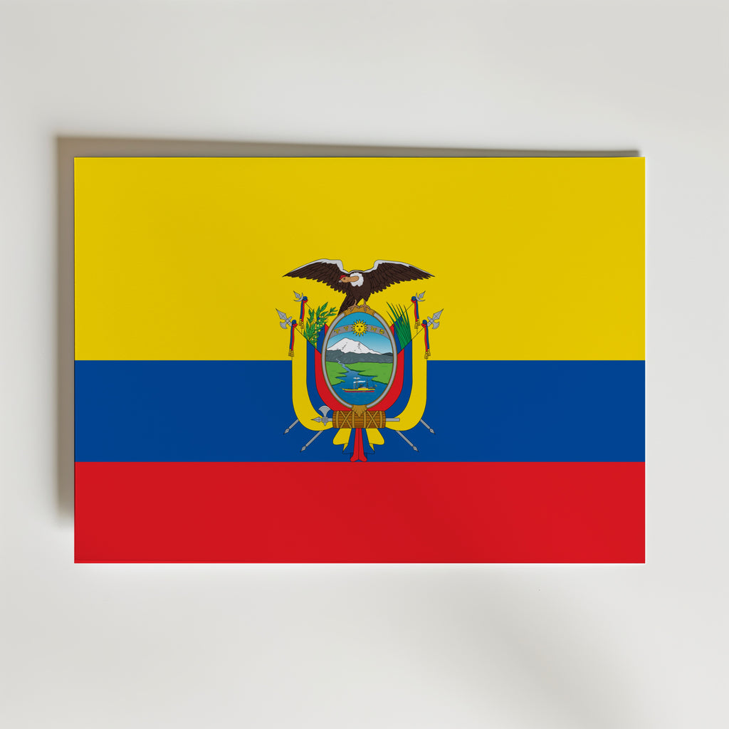 Ecuador National Flag Poster – modern konst och stilren konsttryck för hemmet hos Bozetto