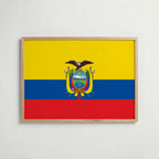 Ecuador National Flag Poster i ekram – inramad konsttryck för stilren inredning hos Bozetto