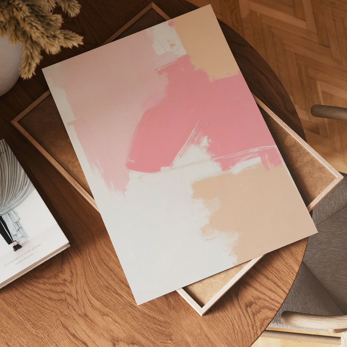 Abstract Pink – affisch med snyggt motiv, köp enkelt hos Bozetto i flera storlekar