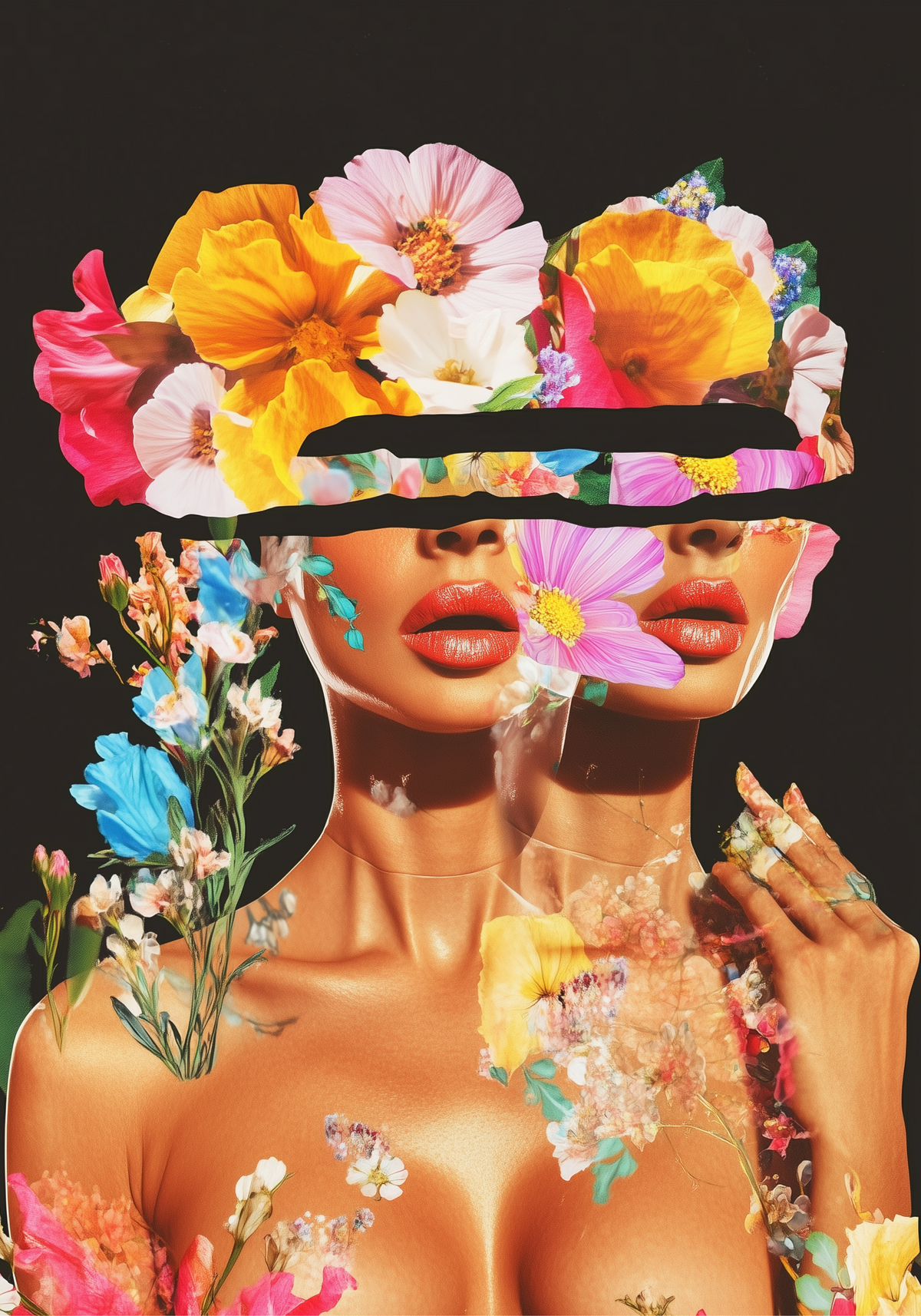 Floral Vision Portrait poster visad rakt fram – Bozetto affisch i hög tryckkvalitet