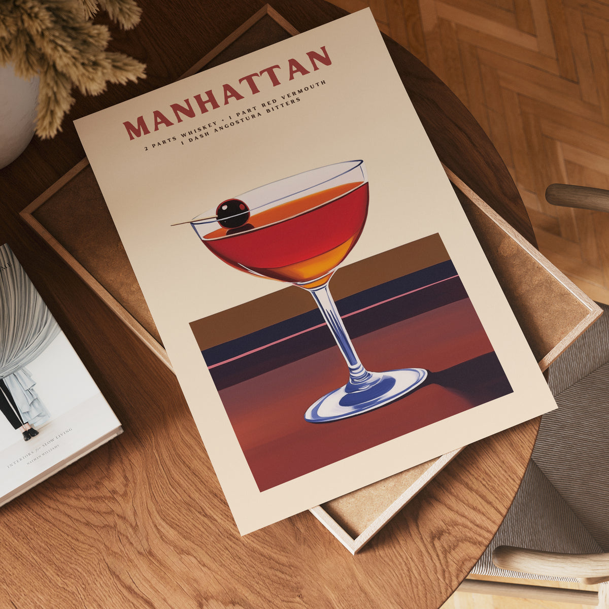 Manhattan No.2 Drink poster visad rakt fram – Bozetto affisch i hög tryckkvalitet