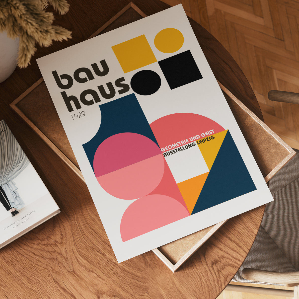 Bauhaus Leipzig Exhibition – affisch med stilfullt motiv från Bozetto i hög kvalitet