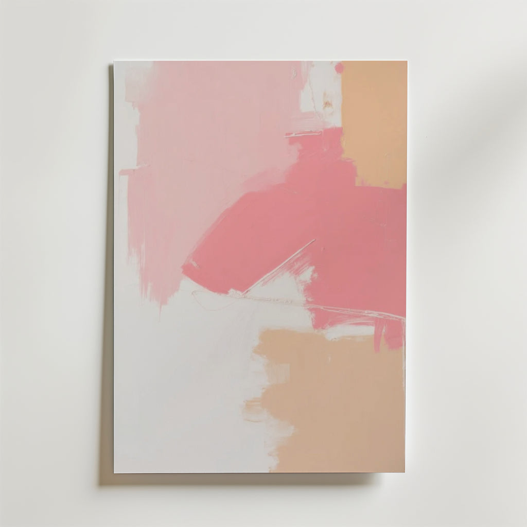 Abstract Pink – stilfullt konsttryck från Bozetto, tryckt på matt finpapper i hög tryckkvalitet