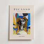 Picasso Inspired Royal Woman – stilfullt konsttryck från Bozetto, tryckt på matt finpapper