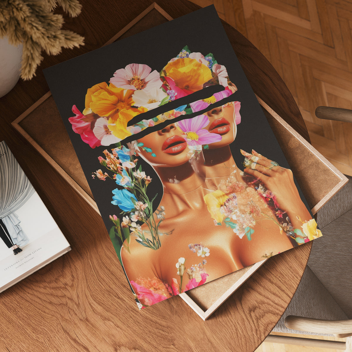 Floral Vision Portrait – affisch med stilfullt motiv från Bozetto i hög kvalitet
