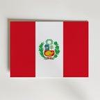 Peru National Flag Poster – modern konst och stilren konsttryck för hemmet hos Bozetto