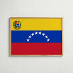 Venezuela National Flag Poster i ekram – inramad konsttryck för stilren inredning hos Bozetto