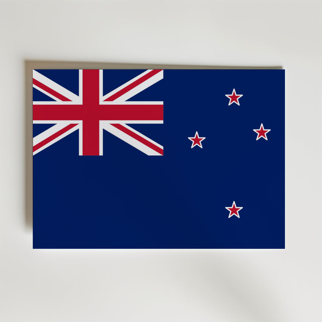 New Zealand National Flag Poster – modern konst och stilren konsttryck för hemmet hos Bozetto