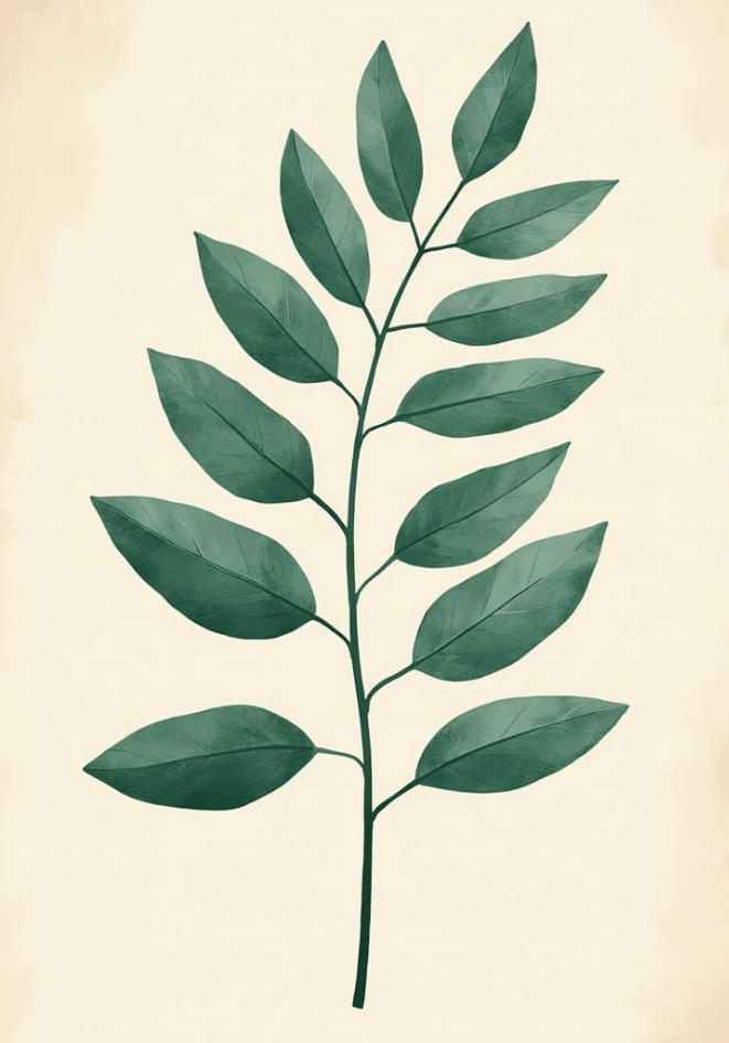 Single Green Leaf Poster