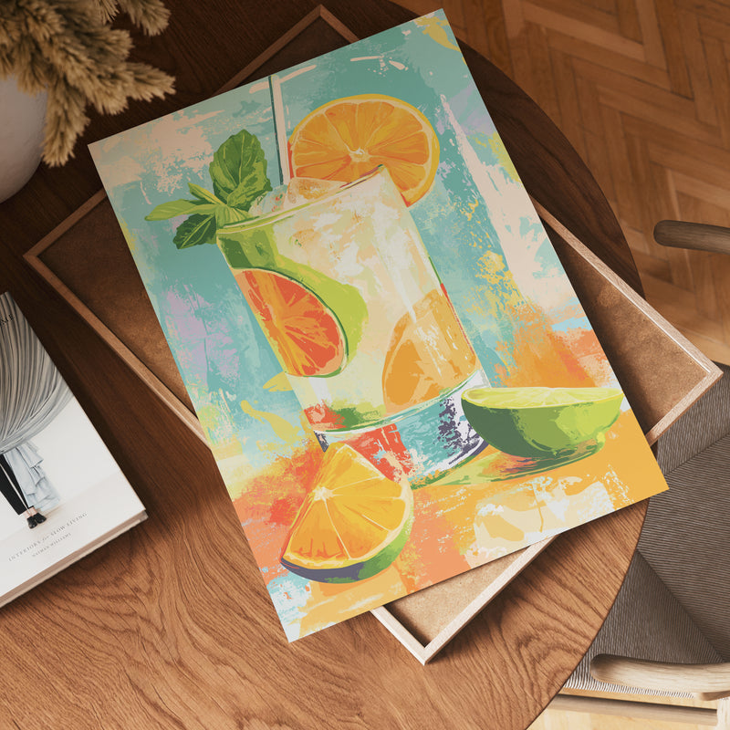 Golden Citrus Fizz Poster