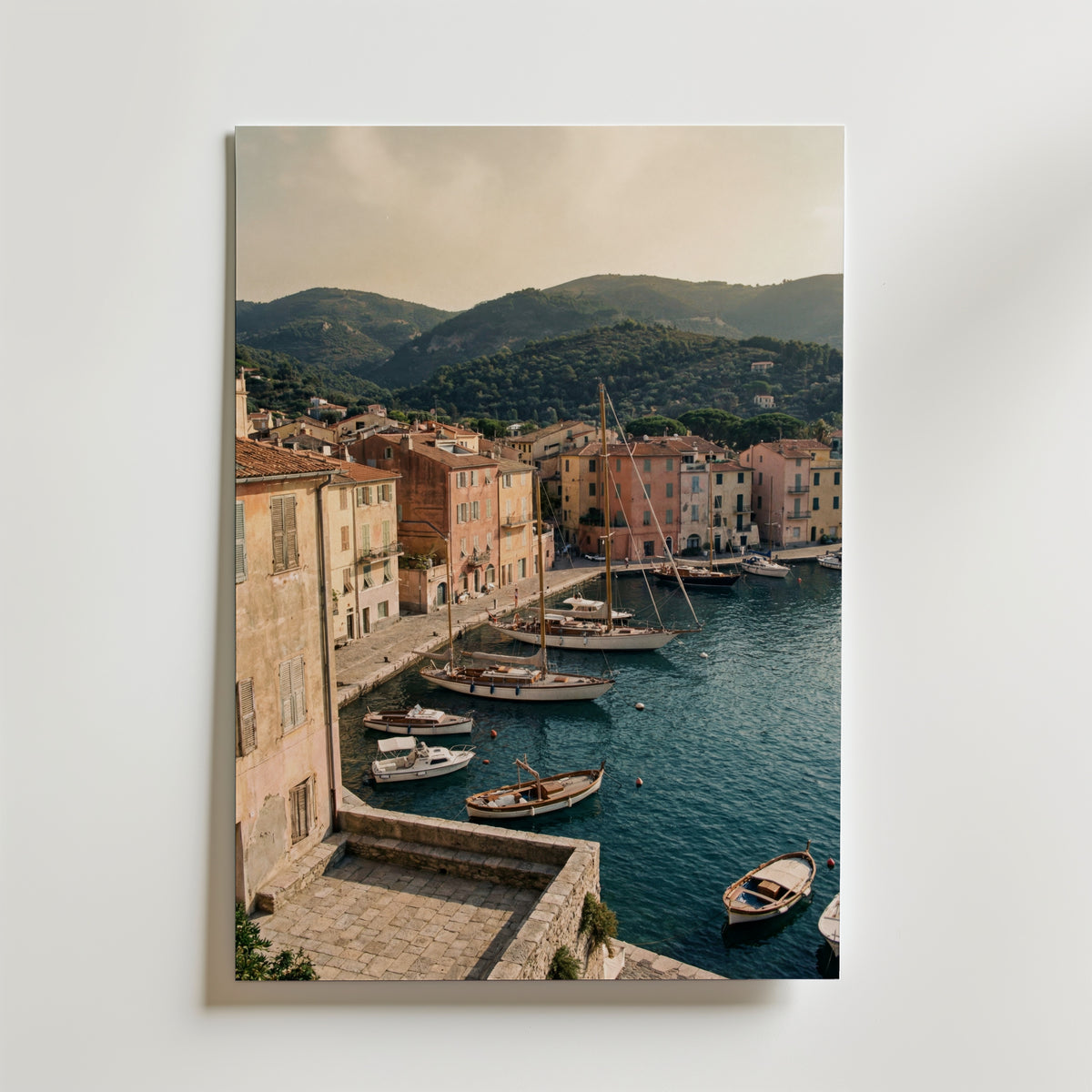 Mediterranean Port Elegance Poster – utan passepartout