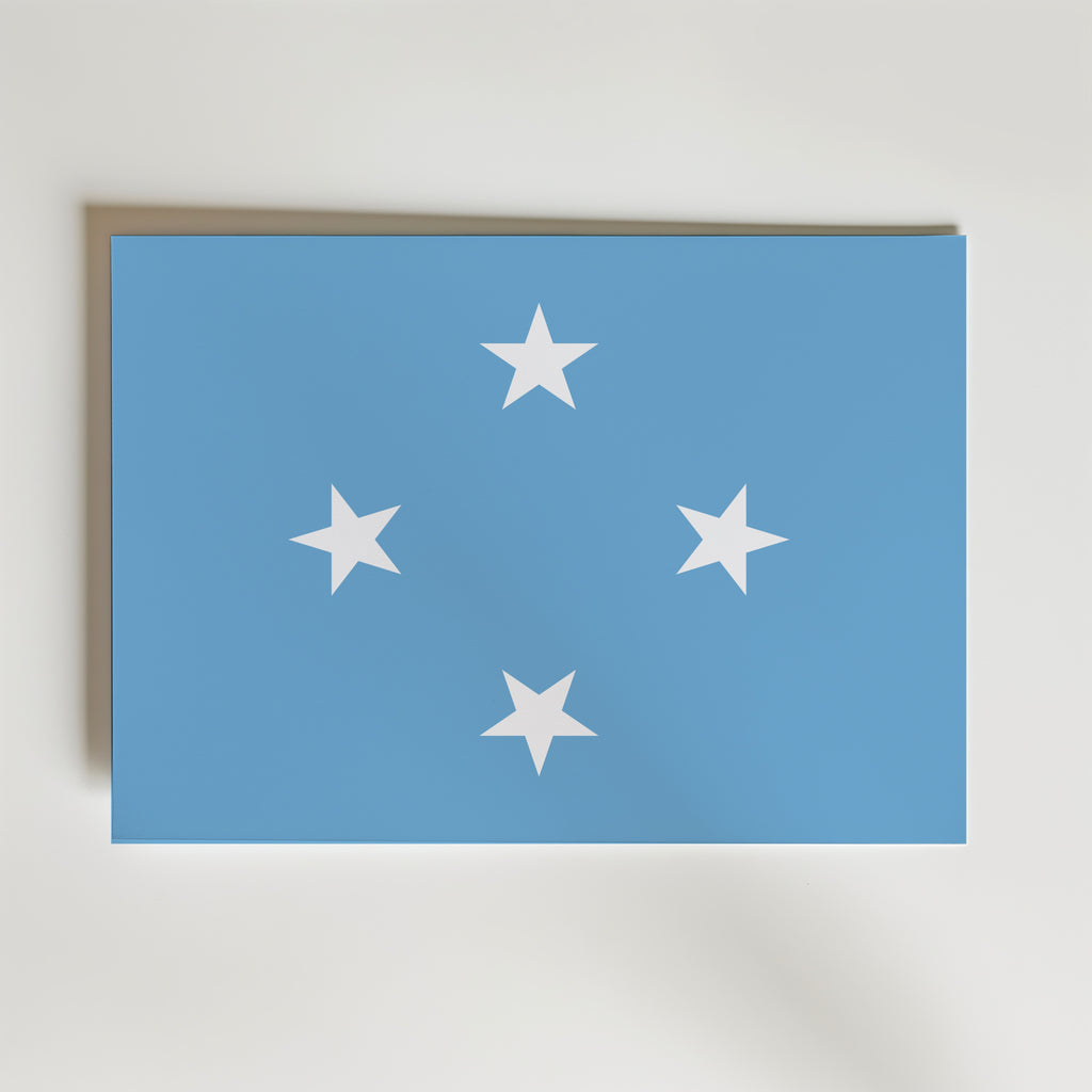 Micronesia National Flag Poster – modern konst och stilren konsttryck för hemmet hos Bozetto