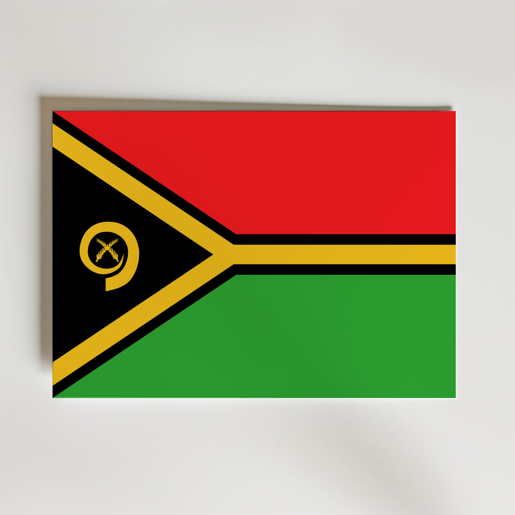 Vanuatu National Flag Poster – modern konst och stilren konsttryck för hemmet hos Bozetto