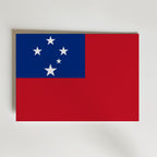 Samoa National Flag Poster – modern konst och stilren konsttryck för hemmet hos Bozetto