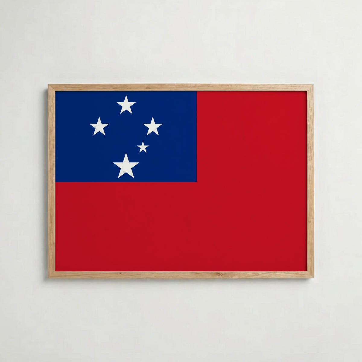 Samoa National Flag Poster i ekram – inramad konsttryck för stilren inredning hos Bozetto