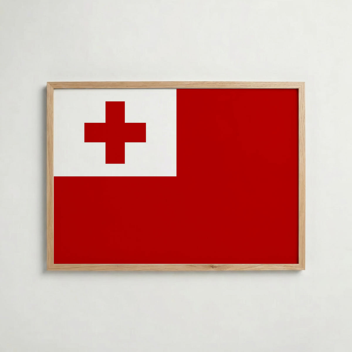 Tonga National Flag Poster i ekram – inramad konsttryck för stilren inredning hos Bozetto