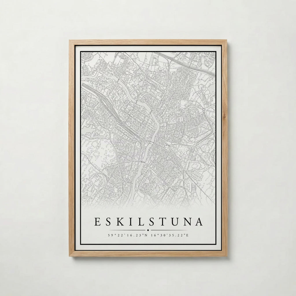 Eskilstuna Karta poster i olika storlekar – köp enkelt hos Bozetto i hög kvalitet