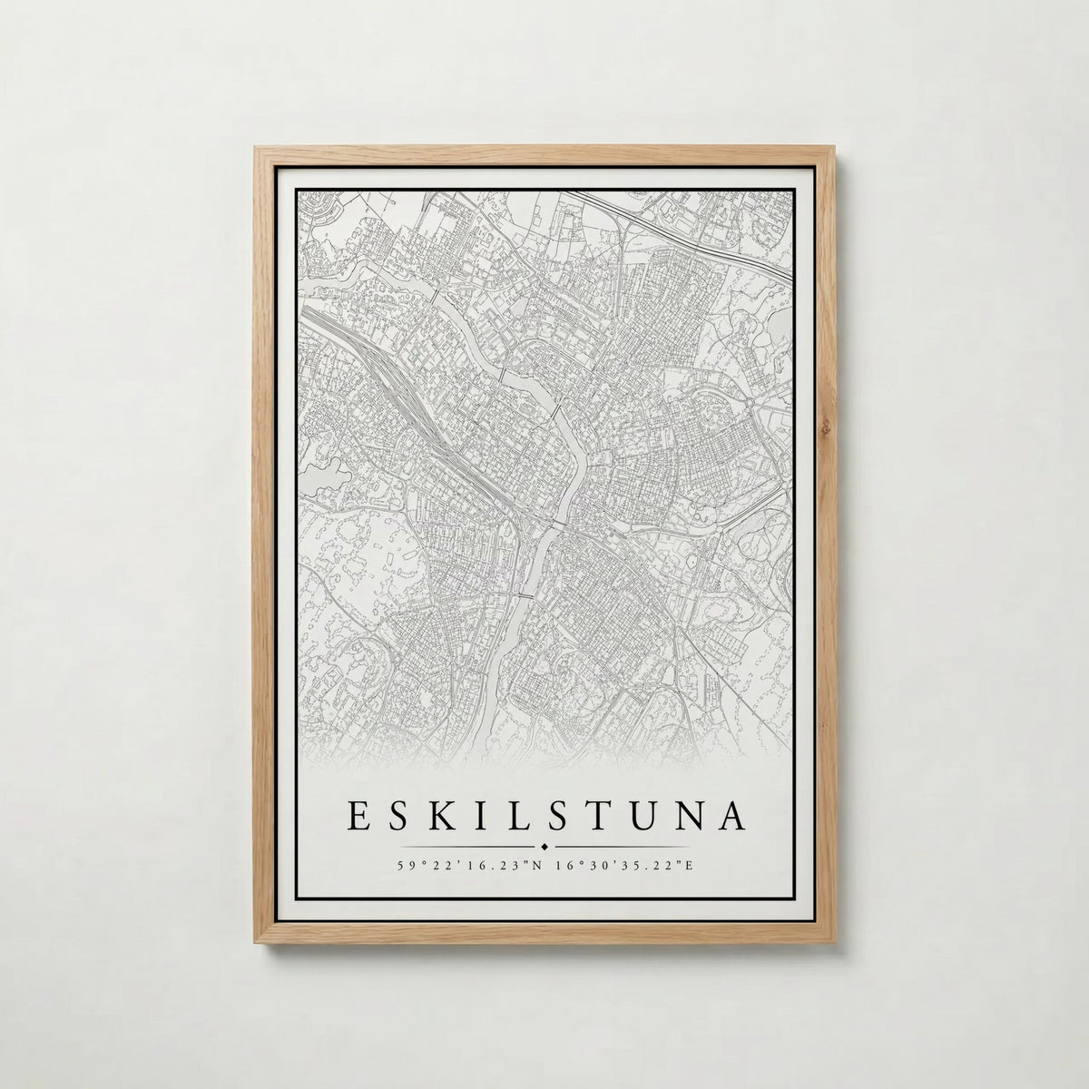 Eskilstuna Karta poster i olika storlekar – köp enkelt hos Bozetto i hög kvalitet