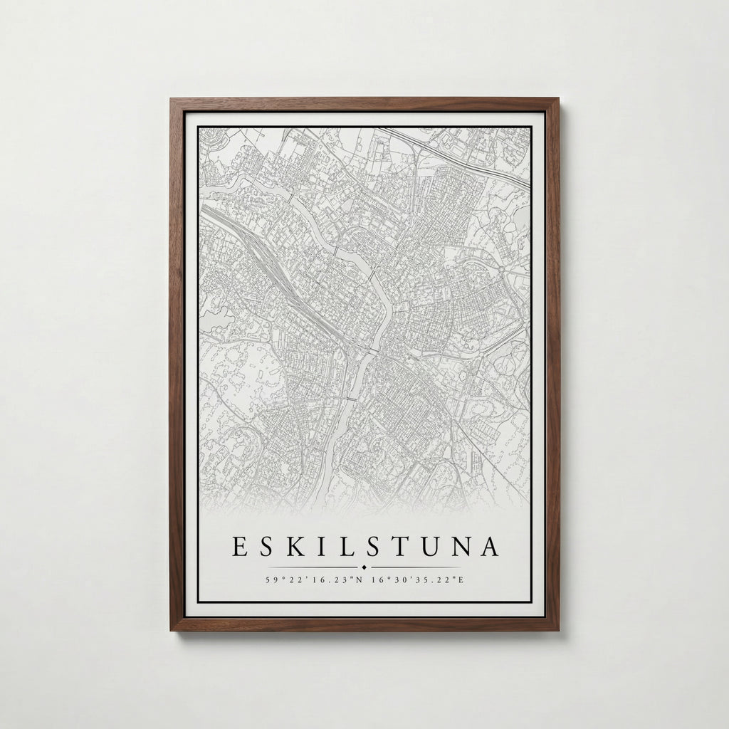 Eskilstuna Karta poster i flera storlekar – jämför mått och välj rätt hos Bozetto