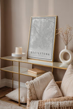 Eskilstuna Karta poster i stilrent hem med modern inredning – köp enkelt hos Bozetto