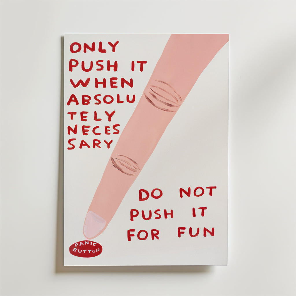 Do Not Push – stilfullt konsttryck från Bozetto, tryckt på matt finpapper i hög tryckkvalitet
